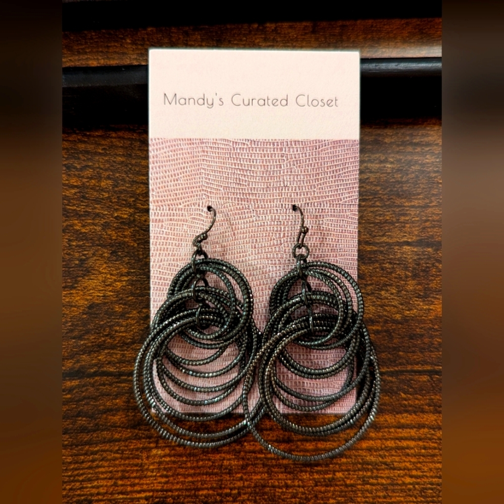 Black Hoop Earrings